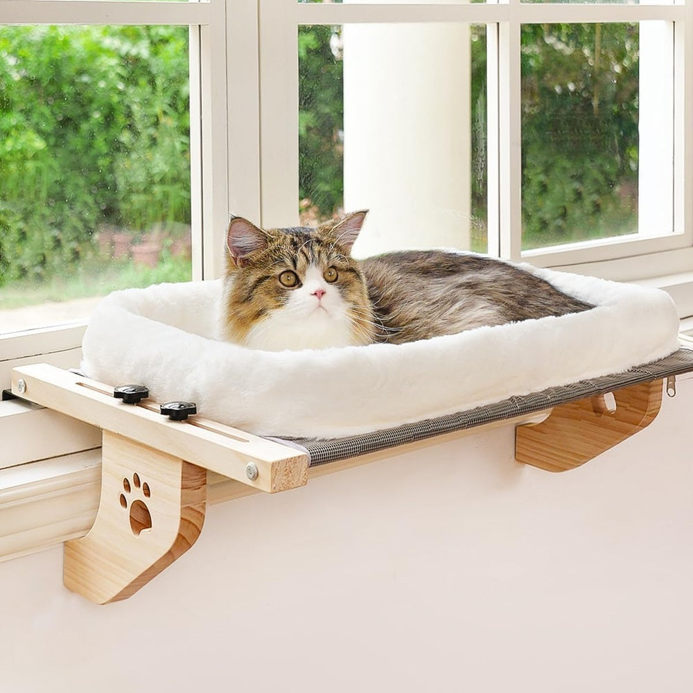 Wooden Cat Window Perch