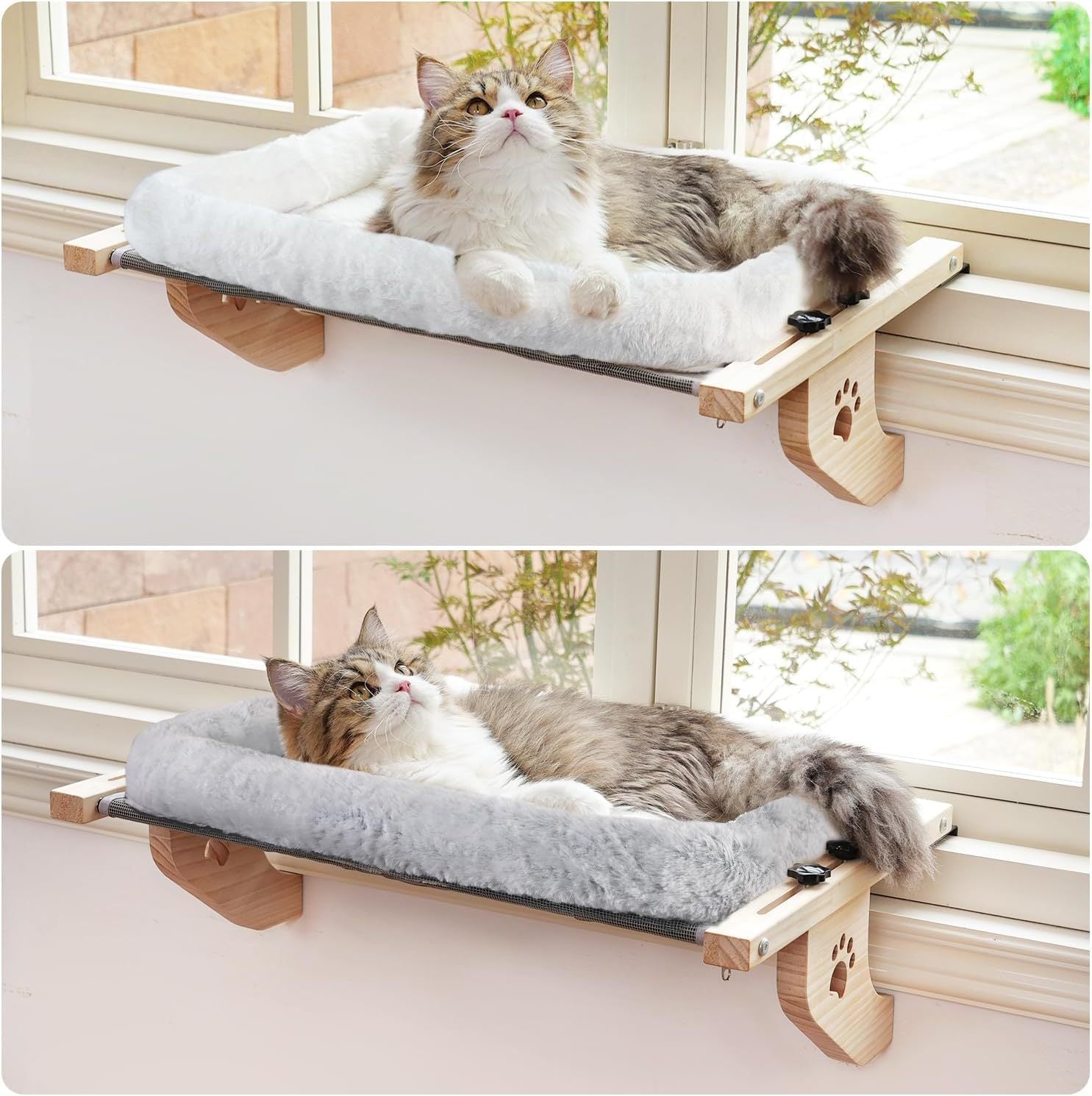 Wooden Cat Window Perch