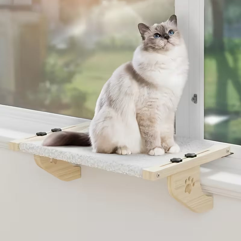 Wooden Cat Window Perch